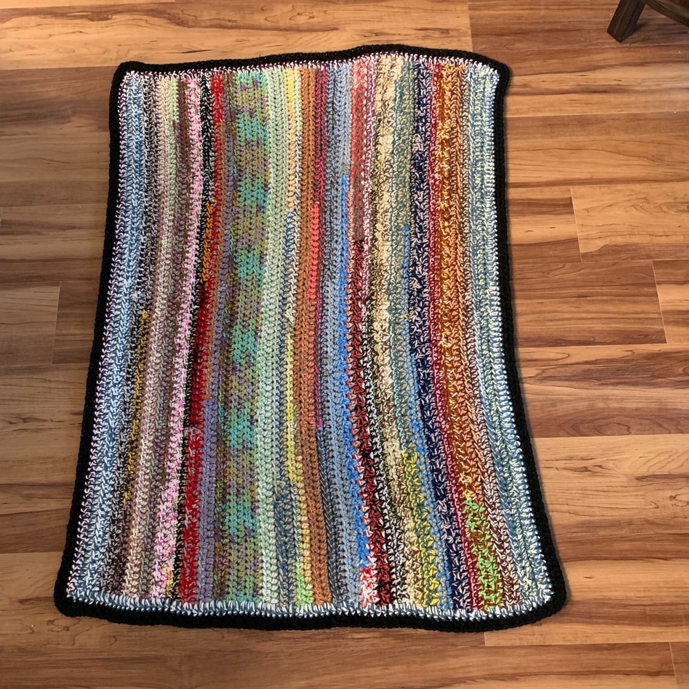 Multicolored Crochet Throw